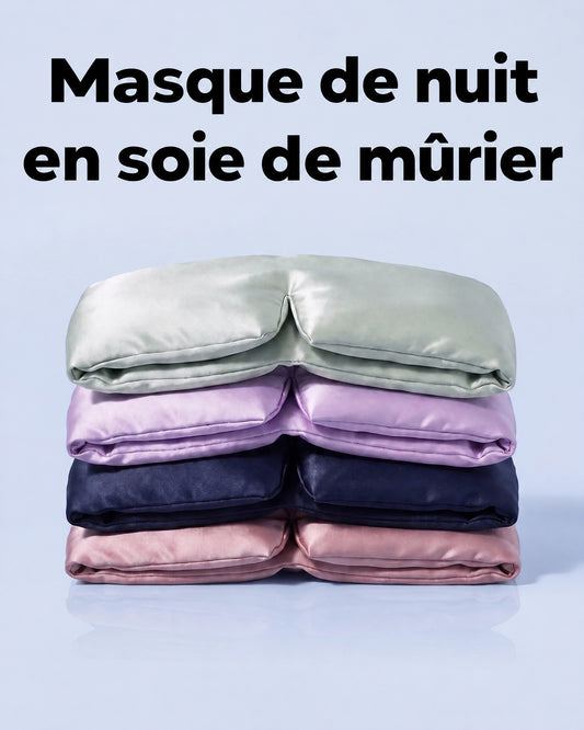 Masque de nuit en soie de mûrier