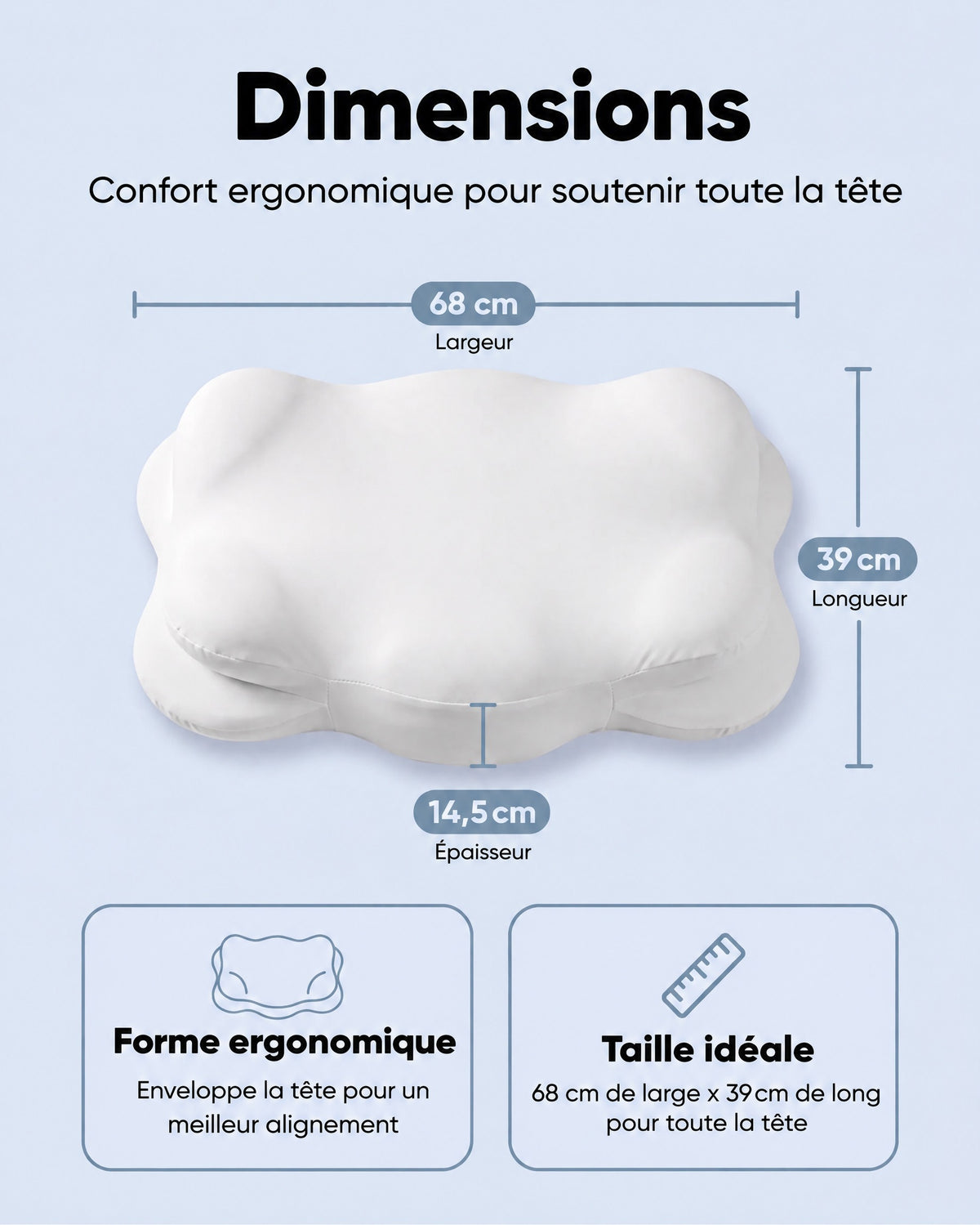 Oreiller ergonomique Nuage
